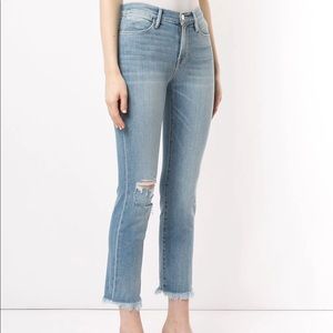 Frame Denim Le High Straight Distressed Jeans 26